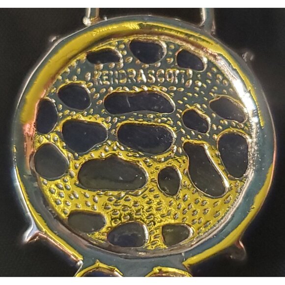 Signed Kendra Scott Bracelet Retired Cassie Cobalt Blue Large Cat's Eye Elegance - Picture 2 of 10